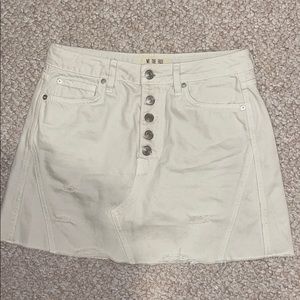 Free people tan colored denim skirt